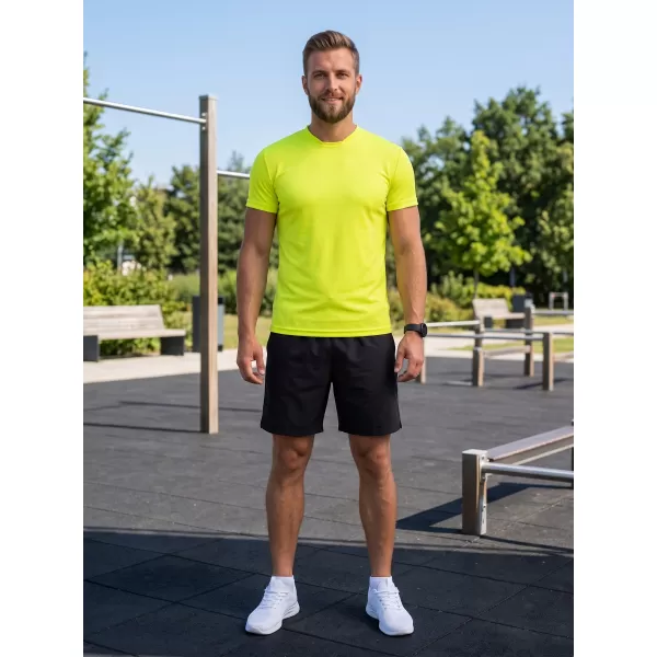  Tricou funcțional pentru bărbați ALTISPORT NoPrint NP/ALM421 GALBEN NEON 