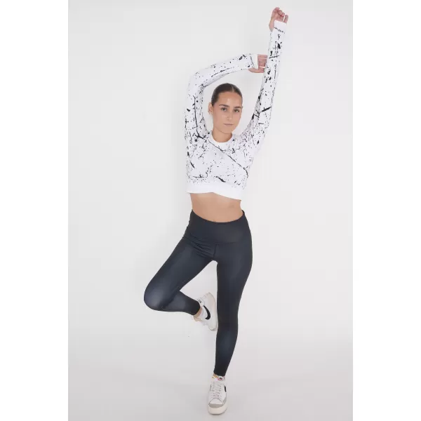  Crop top funcțional premium pentru femei, cu mâneci lungi ALTISPORT VOJ/ALW034TR04 ALB 