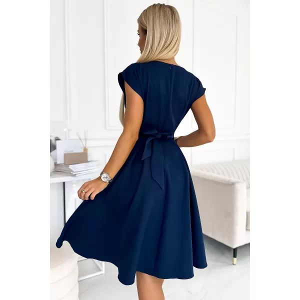  Rochie NUMOCO SCARLETT 348-6 ALBASTRU 