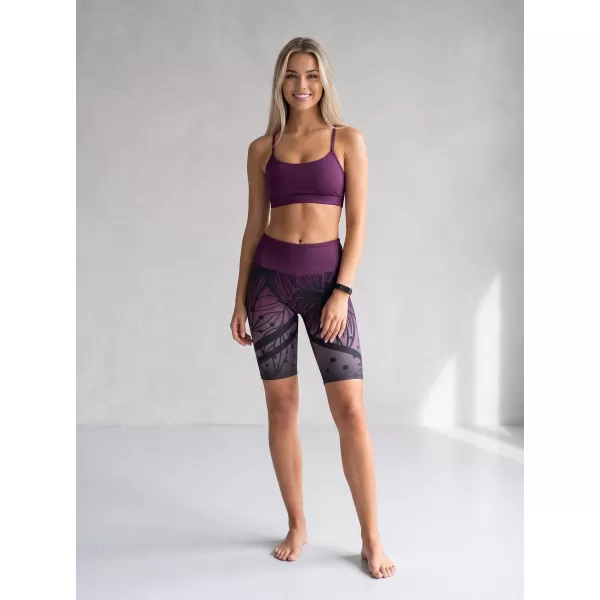  Jambiere funcționale premium pentru femei deasupra genunchiului ALTISPORT VOJ/ALW045LEG02 VIOLET/NEGRU 