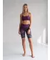 Jambiere funcționale premium pentru femei deasupra genunchiului ALTISPORT VOJ/ALW045LEG02 VIOLET/NEGRU