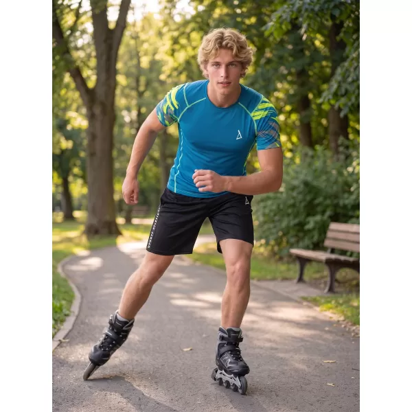  Tricou de compresie funcțional premium cu mâneci scurte pentru bărbați ALTISPORT VOJ/ALM039TR04 KEROSENUL 
