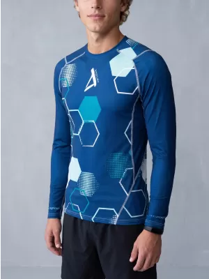 Tricou de compresie funcțional premium pentru bărbați ALTISPORT VOJ/ALM037TR03 ALBASTRU MARIN