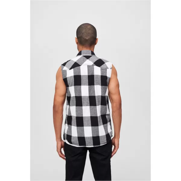 Cămașă bărbați BRANDIT BD4031 ALB/NEGRU Brandit1 