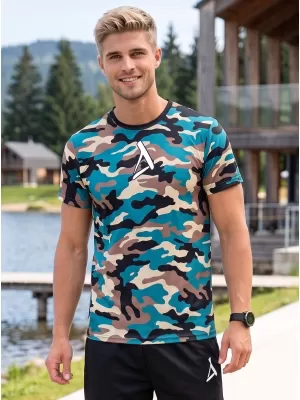 Tricou funcțional premium pentru bărbați ALTISPORT VOJ/ALM038TR01 KEROSEN/MARO