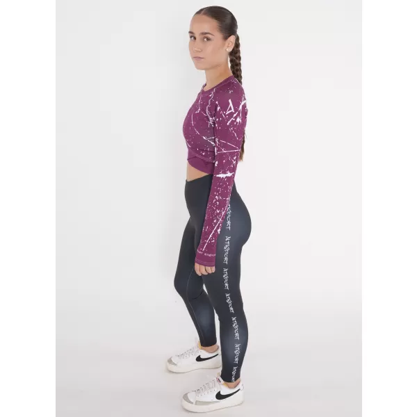  Crop top funcțional premium pentru femei, cu mâneci lungi ALTISPORT VOJ/ALW034TR04 FUCSIE 