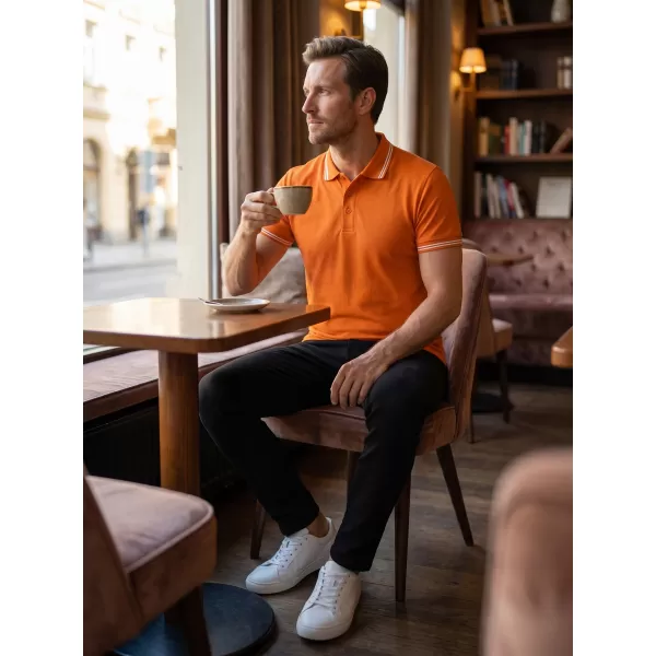 Tricou pentru bărbați cu guler ALTISPORT NoPrint NP/ALM912 PORTOCALE 