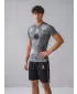 Tricou de compresie funcțional premium cu mâneci scurte pentru bărbați ALTISPORT VOJ/ALM037TR04 GRI