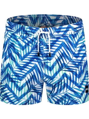 Pantaloni scurți de înot pentru bărbați NORDBLANC RAINFOREST NBSPM8019 ALB ALBASTRU