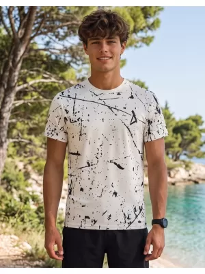 Tricou funcțional premium pentru bărbați ALTISPORT VOJ/ALM034TR01 ALB