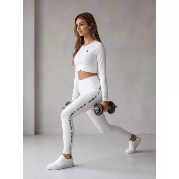  Crop top funcțional premium pentru femei, cu mâneci lungi ALTISPORT VOJ/ALW000TR04 ALB 