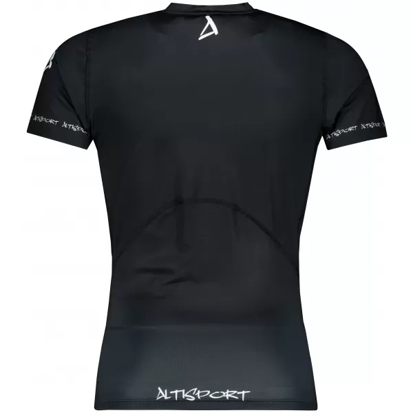  Tricou de compresie funcțional premium cu mâneci scurte pentru bărbați ALTISPORT VOJ/ALM000TR04 NEGRU 