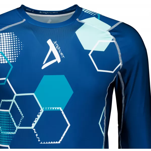  Tricou de compresie funcțional premium pentru bărbați ALTISPORT VOJ/ALM037TR03 ALBASTRU MARIN 