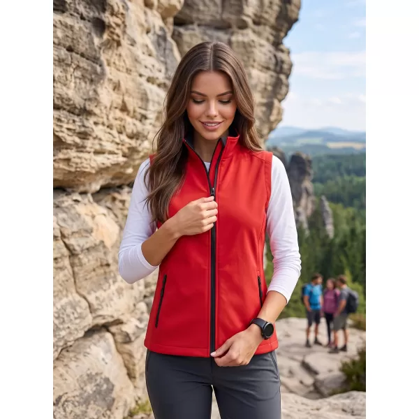  Vesta softshell dama ALTISPORT NoPrint NP/ALW7211NJ ROȘU/NEGRU 