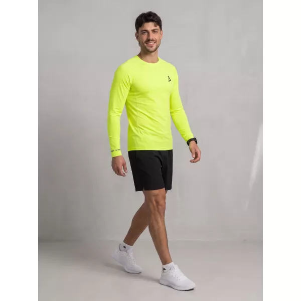  Tricou de compresie funcțional premium pentru bărbați ALTISPORT VOJ/ALM000TR03 GALBEN NEON 