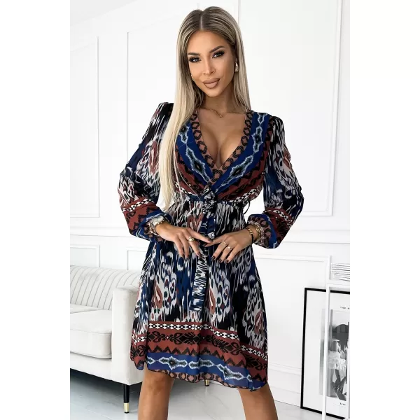  Rochie NUMOCO 516-1 ROŞU 