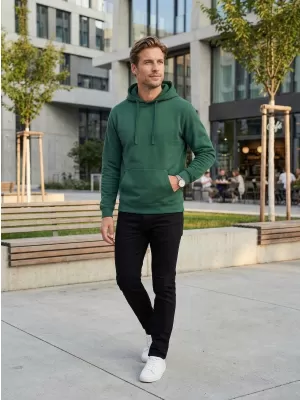 Hanorac pentru bărbați ALTISPORT NoPrint NP/ALM679NJ VERDE INCHIS