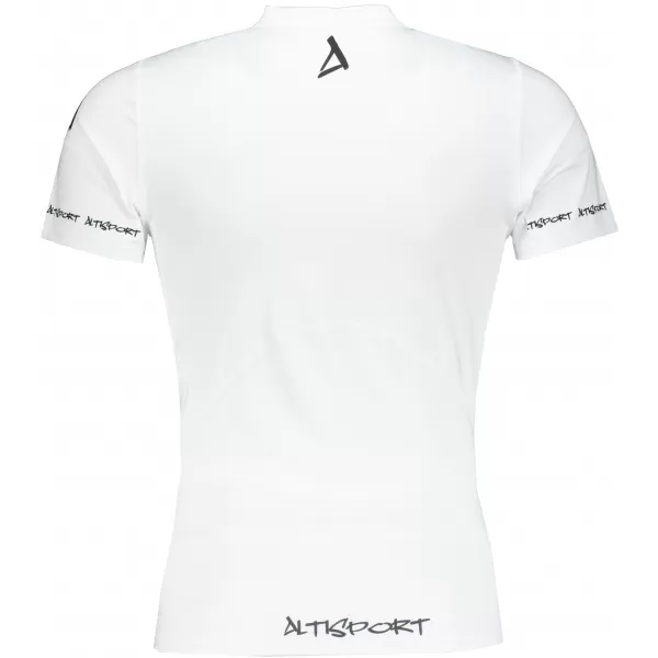  Tricou de compresie funcțional premium cu mâneci scurte pentru bărbați ALTISPORT VOJ/ALM000TR04 ALB 