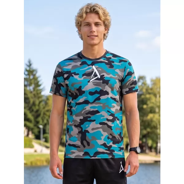  Tricou funcțional premium pentru bărbați ALTISPORT VOJ/ALM038TR01 KEROSEN/NEGRU 