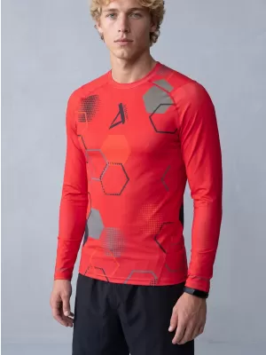Tricou de compresie funcțional premium pentru bărbați ALTISPORT VOJ/ALM037TR03 ROȘU