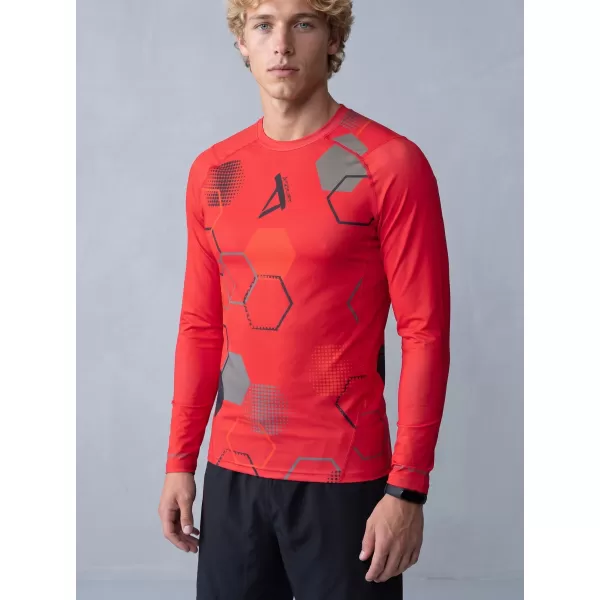  Tricou de compresie funcțional premium pentru bărbați ALTISPORT VOJ/ALM037TR03 ROȘU 