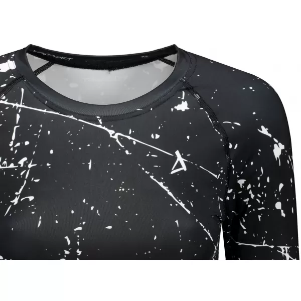  Crop top funcțional premium pentru femei, cu mâneci lungi ALTISPORT VOJ/ALW034TR04 NEGRU 