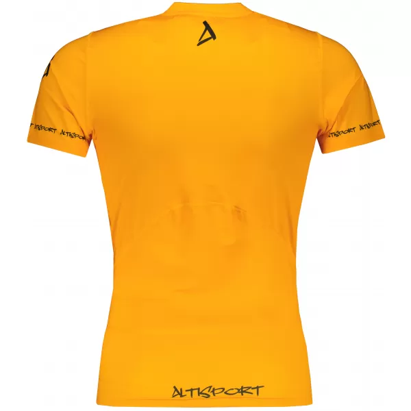  Tricou de compresie funcțional premium cu mâneci scurte pentru bărbați ALTISPORT VOJ/ALM000TR04 PORTOCALE 