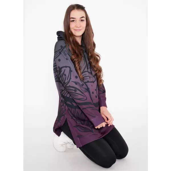  Hanorac funcțional premium pentru femei ALTISPORT VOJ/ALW045MI03 VIOLET/NEGRU 
