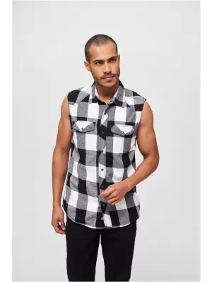 Cămașă bărbați BRANDIT BD4031 ALB/NEGRU Brandit1