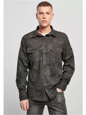 Cămaşă BRANDIT SLIM WORKER BD4005 CAMO DE MĂSLINE