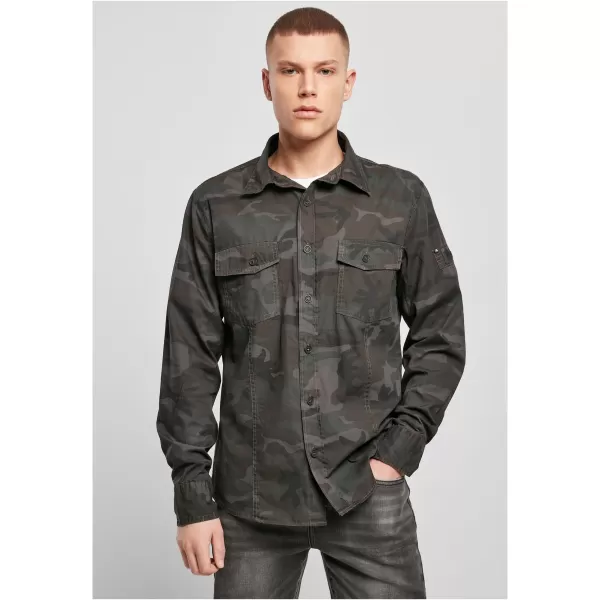  Cămaşă BRANDIT SLIM WORKER BD4005 CAMO DE MĂSLINE 