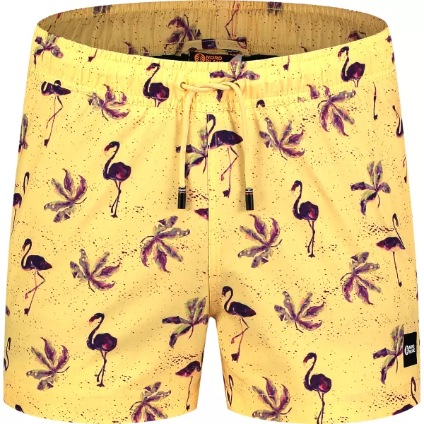  Pantaloni scurți de înot pentru bărbați NORDBLANC RAINFOREST NBSPM8019 CHIHLIMBAR 