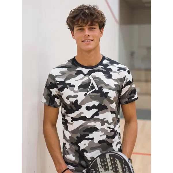  Tricou funcțional premium pentru bărbați ALTISPORT VOJ/ALM038TR01 ALB-NEGRU 