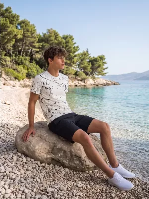 Tricou funcțional premium pentru bărbați ALTISPORT VOJ/ALM034TR01 ALB