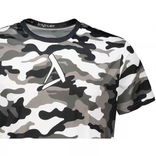  Tricou funcțional premium pentru bărbați ALTISPORT VOJ/ALM038TR01 ALB-NEGRU 