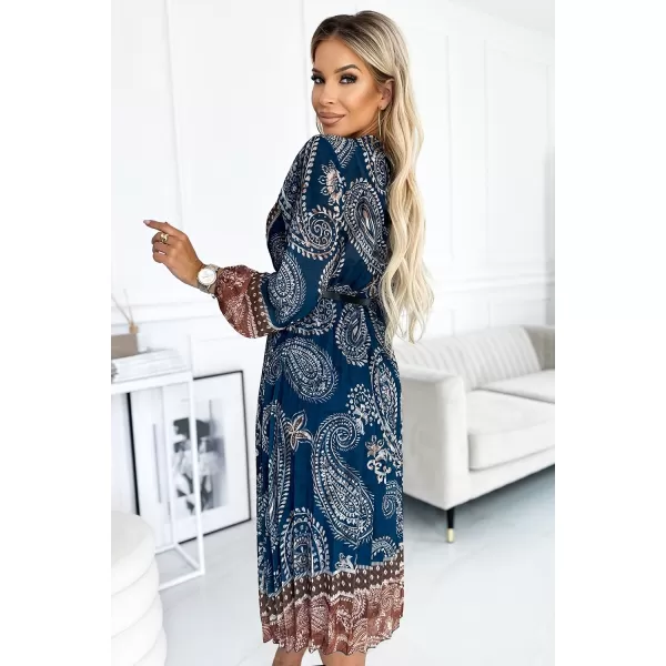  Rochie NUMOCO 510-1 ALBASTRU 