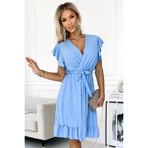  Rochie NUMOCO CORNELIA 455-2 ALBASTRU 