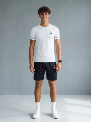 Tricou de compresie funcțional premium cu mâneci scurte pentru bărbați ALTISPORT VOJ/ALM000TR04 ALB