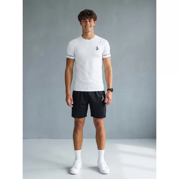  Tricou de compresie funcțional premium cu mâneci scurte pentru bărbați ALTISPORT VOJ/ALM000TR04 ALB 