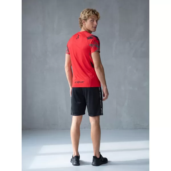  Tricou de compresie funcțional premium cu mâneci scurte pentru bărbați ALTISPORT VOJ/ALM039TR04 ROȘU 