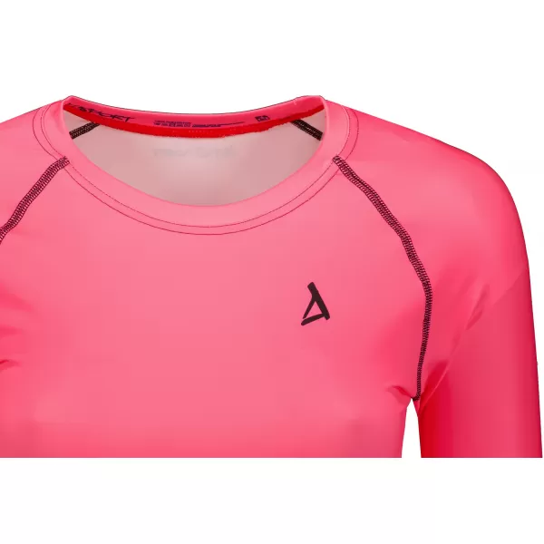  Crop top funcțional premium pentru femei, cu mâneci lungi ALTISPORT VOJ/ALW000TR04 ROZ FLUO 