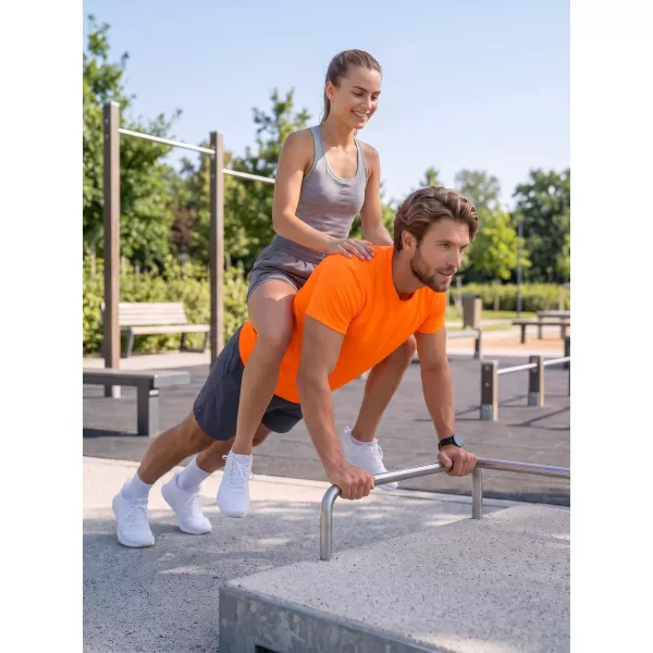  Tricou funcțional pentru bărbați ALTISPORT NoPrint NP/ALM421 PORTOCALIU NEON 