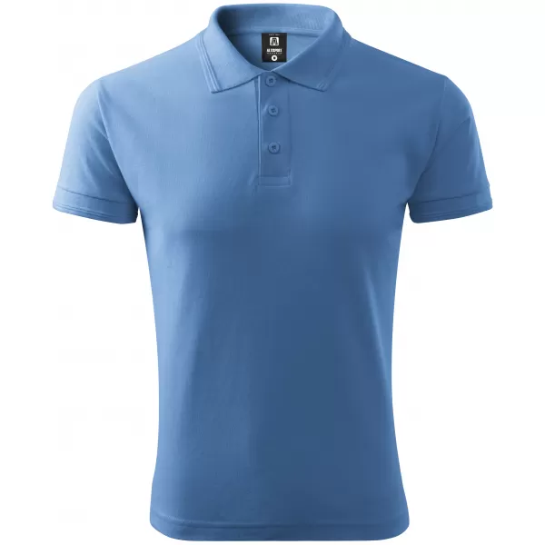  Tricou pentru bărbați cu guler ALTISPORT NoPrint NP/ALM302 CER ALBASTRU 