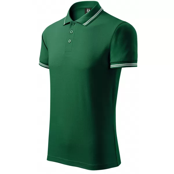  Tricou pentru bărbați cu guler ALTISPORT NoPrint NP/ALM912 VERDE INCHIS 