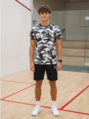 Tricou funcțional premium pentru bărbați ALTISPORT VOJ/ALM038TR01 ALB-NEGRU