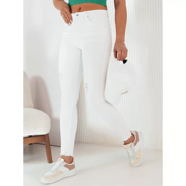  Pantalonii pentru doamne DSTREET BRENO UY1993 ALB 