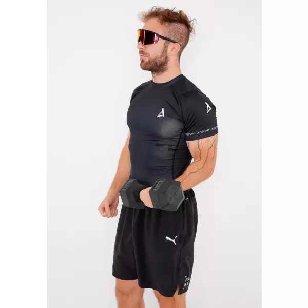  Tricou de compresie funcțional premium cu mâneci scurte pentru bărbați ALTISPORT VOJ/ALM000TR04 NEGRU 