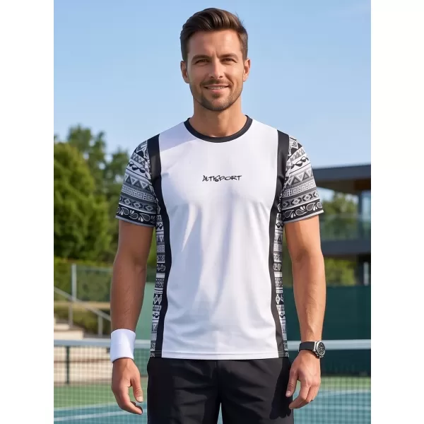  Tricou funcțional premium pentru bărbați ALTISPORT VOJ/ALM043TR01 ALB 