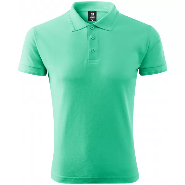  Tricou pentru bărbați cu guler ALTISPORT NoPrint NP/ALM302 MENTĂ 
