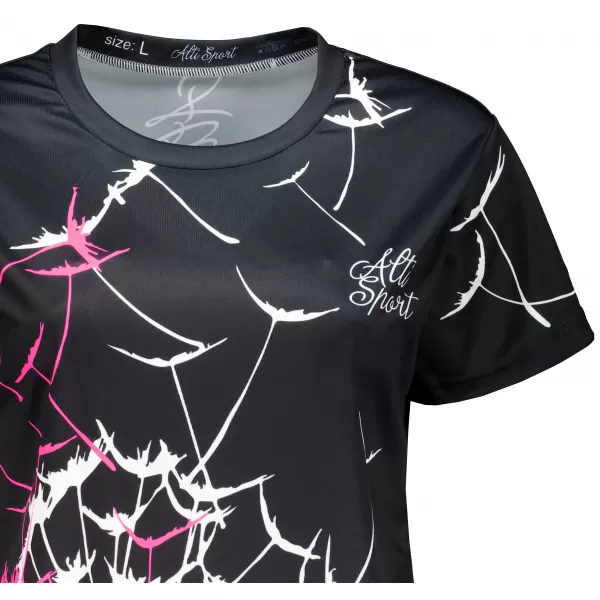  Tricou funcțional premium pentru femei ALTISPORT VOJ/ALW035TR01 NEGRU/TURCOAZ 